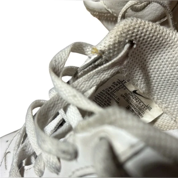 Nike Air Force 1 White Sneakers - Size 1Y - Picture 5 of 6